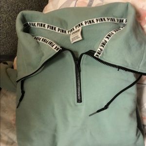 PINK cowl neck mint green jacket